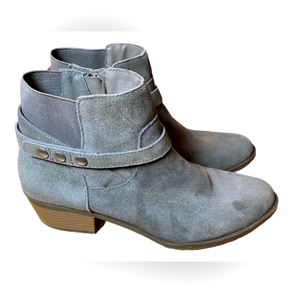Nwob Kensie Gemella Suede Gray Bootie Size 10